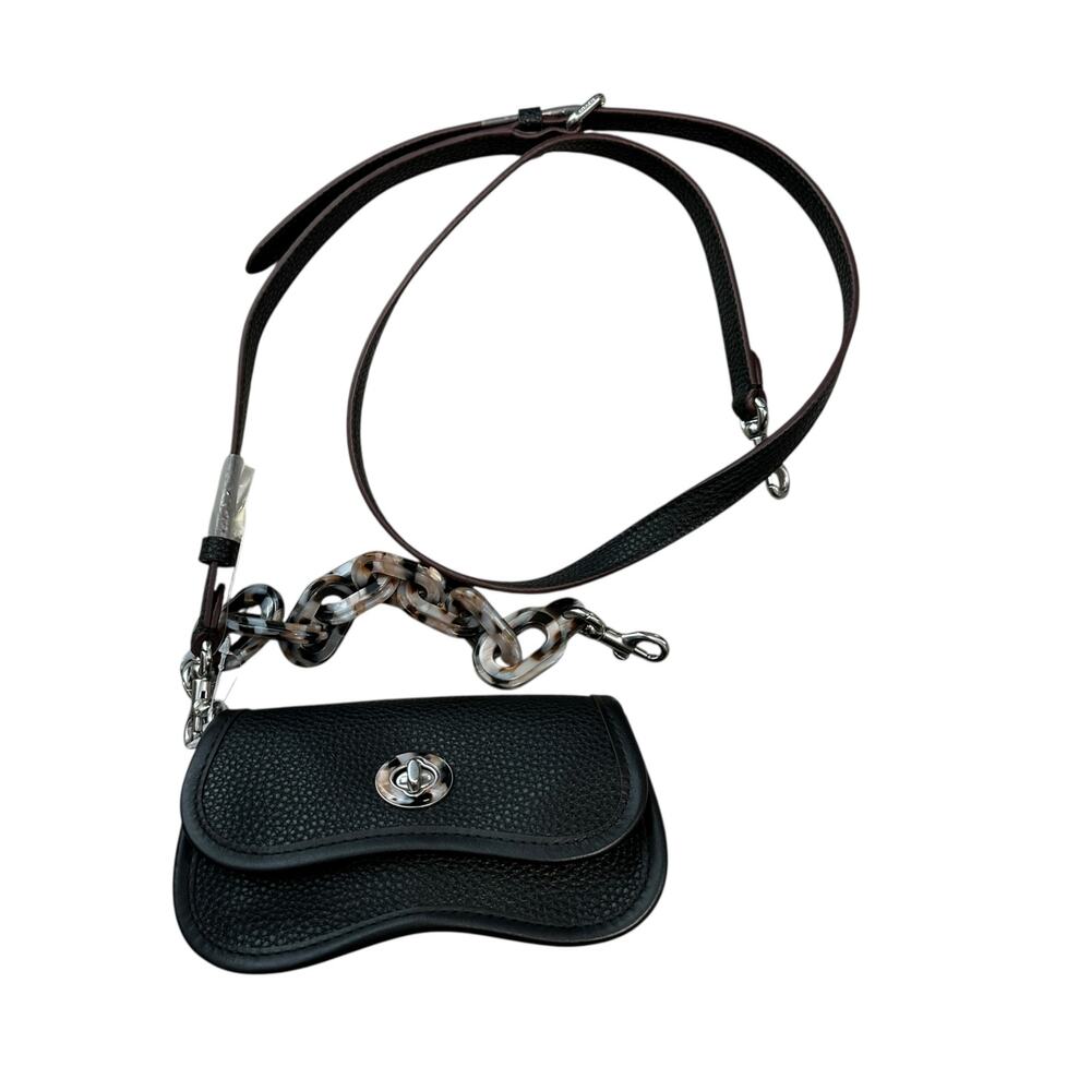 Elegant Black Leather Crossbody Bag